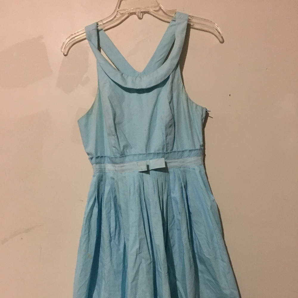 Aryeh Turquoise Polka Dot Size S Women Dress